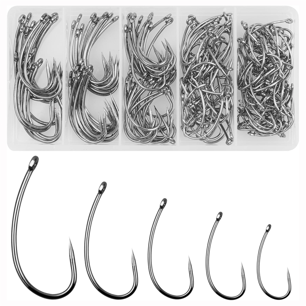 Fishing Hook Barbless - 180PCS Barbless Fishing Hooks Kit Carp
