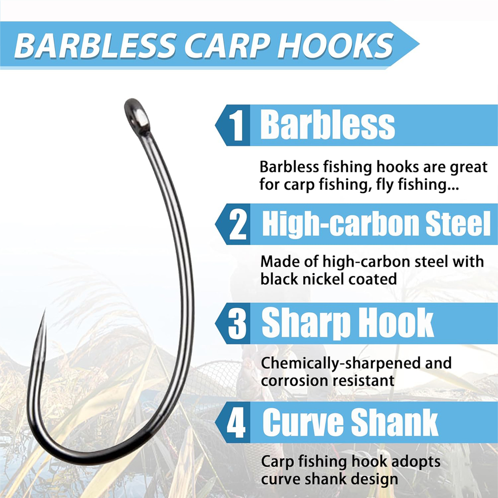 180PCS Barbless Fishing Hooks  - Fishing Hook Barbless recension och pris
