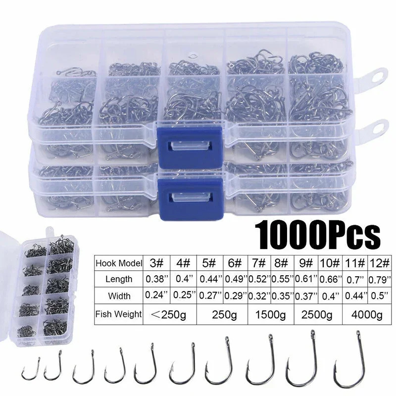 50-1600Pcs/BoxFishing Hooks Ca - Fishing Hook Barbless recension och pris